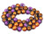 4mm Golden & Purple Tiger Eye Round Beads 15.5" heated [4g3yp]