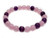 4mm Rose Quartz + Amethyst Elastic Bracelet 7.5" [b1s1]