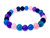 4mm Mix Agate & Jade Elastic Bracelet 7.5" dyed [b1s30]