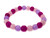 6mm Rose Quartrz + Mix Jade Elastic Bracelet 7.5" dyed [b2s3]