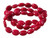 8x10mm Red Jade Oval Beads 15.5" dyed [wa254]