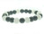 4mm Onyx & White Jade Bracelet 7.5" [b1x77]