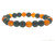 8mm Carnelian & Matte Onyx Bracelet 7.5" [b3x57]