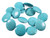 25mm Blue Howlite Coin Beads 15.5" dyed [wa296]