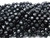 12mm Black Agate Faceted Round Beads 15.5" natural [c12f16]