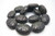 18x25mm Volcano Black Lava Puff Oval Beads 15.5" natural [k10c]