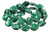 14mm Malachite Coin Beads 15.5" synthetic [s418b]