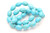 14x22mm Blue Turquoise Rice Beads 15.5" stabilized [t2b14]