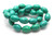 14x22mm Tibetan Turquoise Rice Beads 15.5" stabilized [t2c14]