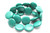 14mm Tibetan Turquiose Puff Coin Beads 15.5" stabilized [t4c14]