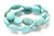 15x20mm Blue Turquoise Puff Oval Beads 15.5" stabilized [t7b15]