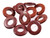 35mm Wood Agate Donut Beads 15.5" natural [wa163]