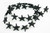 15mm Black Magnesite Star Fish Beads 15.5" [t451k]