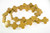15x15mm Yellow Magnesite cross Beads 15.5" [t391y]