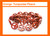 10mm Orange Magnesite Peace Beads 15.5" [t463h]