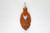 30x65mm Buffalo Bone Dangling Designer Bead Pendant, Natural Dyed [z1052]