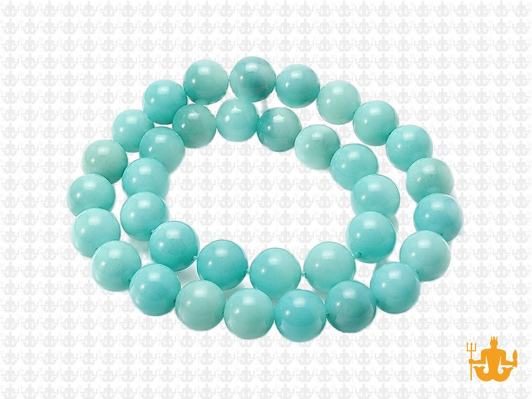 8mm Amazonite Round Beads 15.5" dyed [8d51]