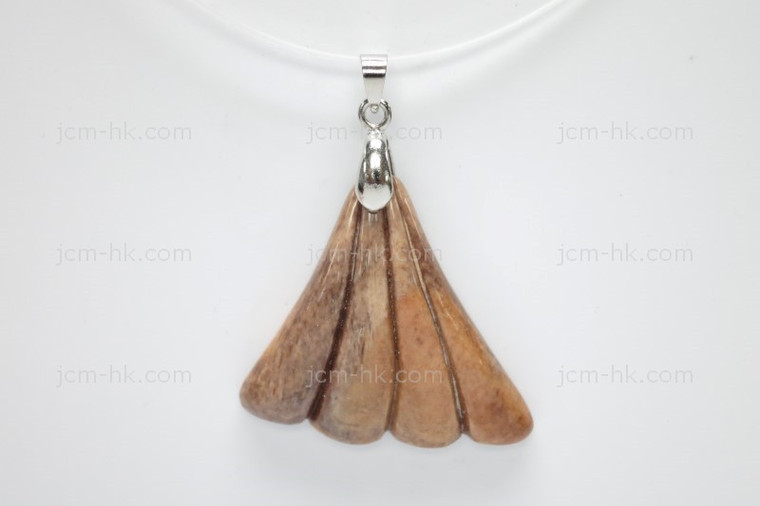 35x35mm Buffalo Bone Designer Bead Pendant, Natural Dyed [z5236]