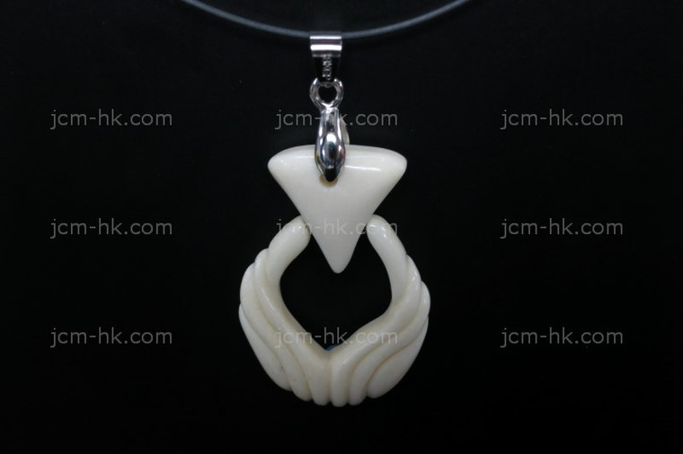 25x36mm Buffalo Bone Dangling Designer Bead Pendant [z5056]