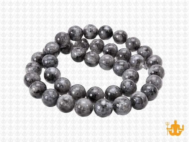 8mm Black Labradorite Round Beads 15.5" natural [8d40]