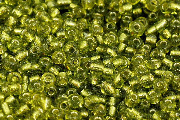 Seed bead 2mm 11/o 1000pcs, Silver Lined Olive Green [g24-2]