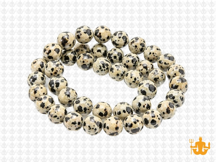 8mm Dalmatian Jasper Round Beads 15.5" natural [8b23]