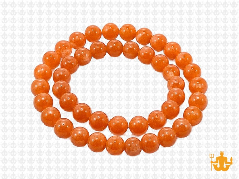 8mm Apricot Jade Round Beads 15.5" natural [8c59]