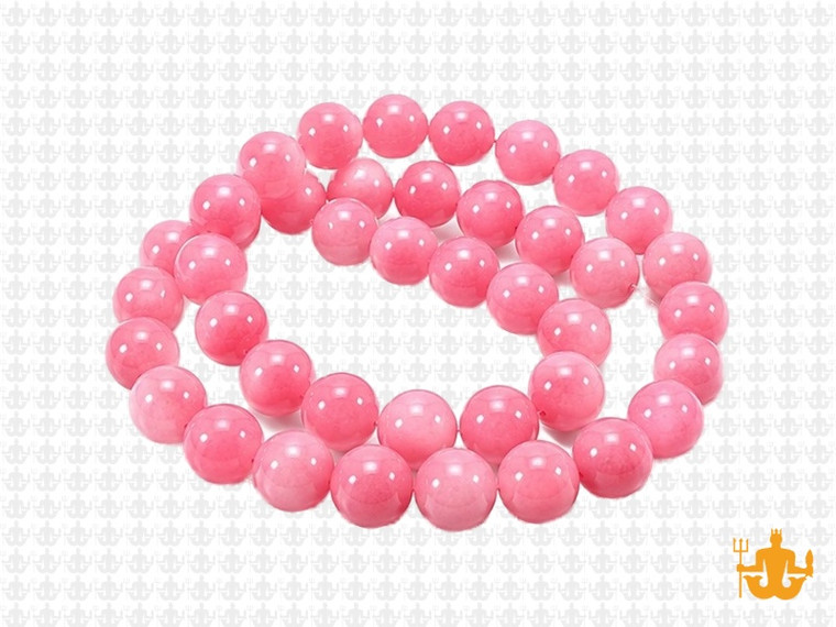 8mm Pink Jade Round Beads 15.5" dyed [8b5f]