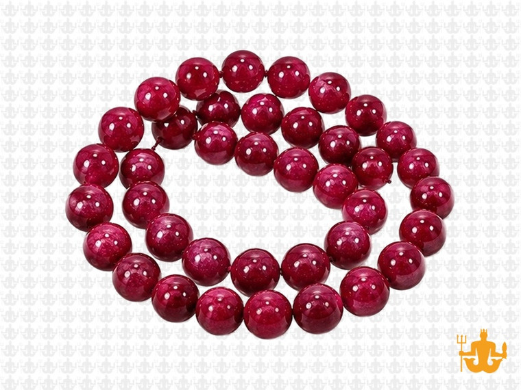 8mm Red Jade Round Beads 15.5" dyed [8b5r]