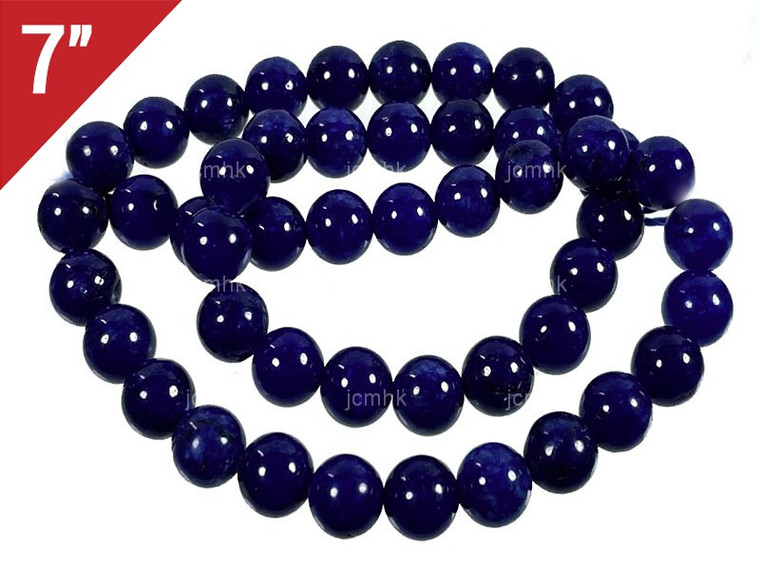10mm Lapis Jade Round Loose Beads About 7" dyed [i10b5l]