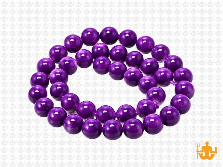 8mm Purple Magnesite Round Beads 15.5" [8tp]