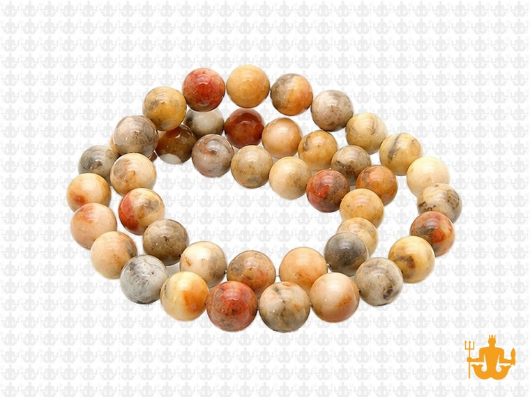 8mm Crazy Lace Agate Round Beads 15.5" natural [8r28]