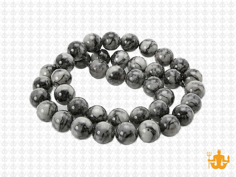 8mm Picasso Agate Round Beads 15.5" natural [8r43]