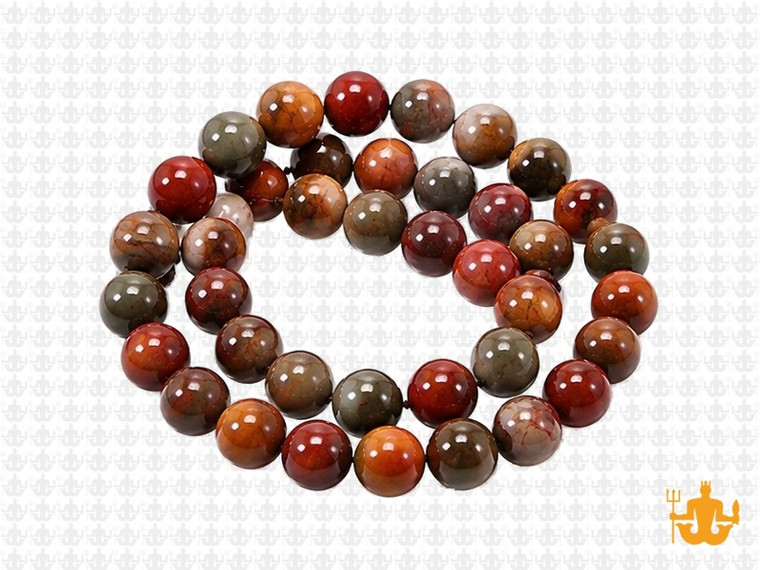 8mm Petrified Wood Agate round beads 15.5" natural [8r38]