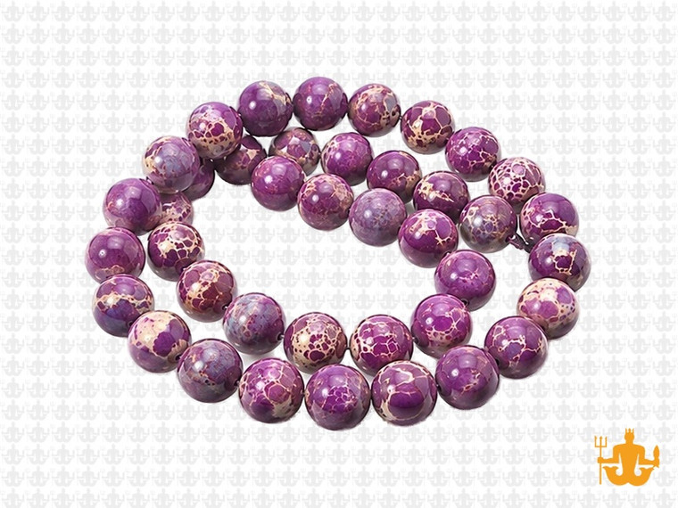 8mm Purple Sea Sediment Round Beads 15.5" dyed [8r55p]