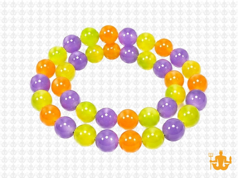 8mm Yellow Chalcedony, Perodot Quartz & Sky Quartz Round Beads 15.5" synthetic [8x35]