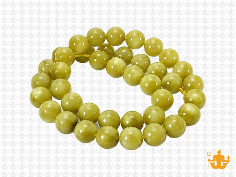 8mm Lemon Agate Round Beads 15.5" dyed [8b82]