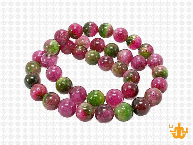 8mm Watermelon Jade Round Beads 15.5" dyed [8b94]