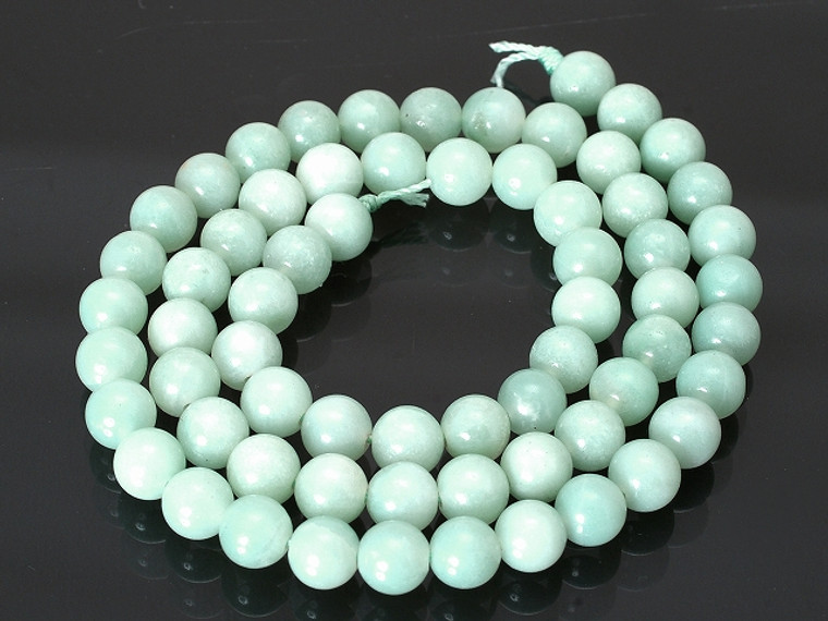 8mm Amazonite Round Beads 15.5" natural [8r34]