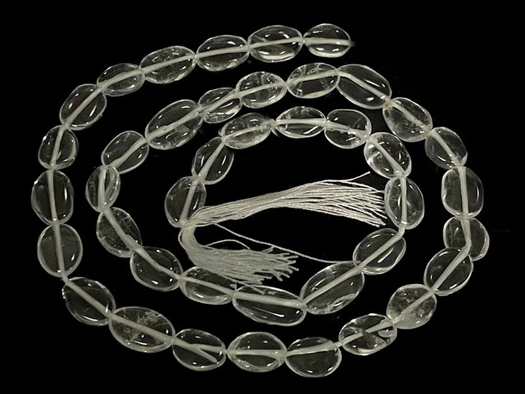 6x8mm Rock Crystal Oval Beads 15.5" natural [s548]