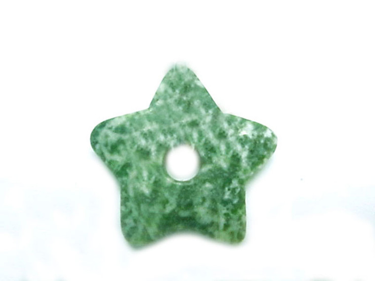32mm Tree Agate Star Donut Beads 1pc. [y932c]