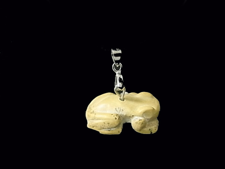 20mm Picture Jasper Frog Pendant [y503d]