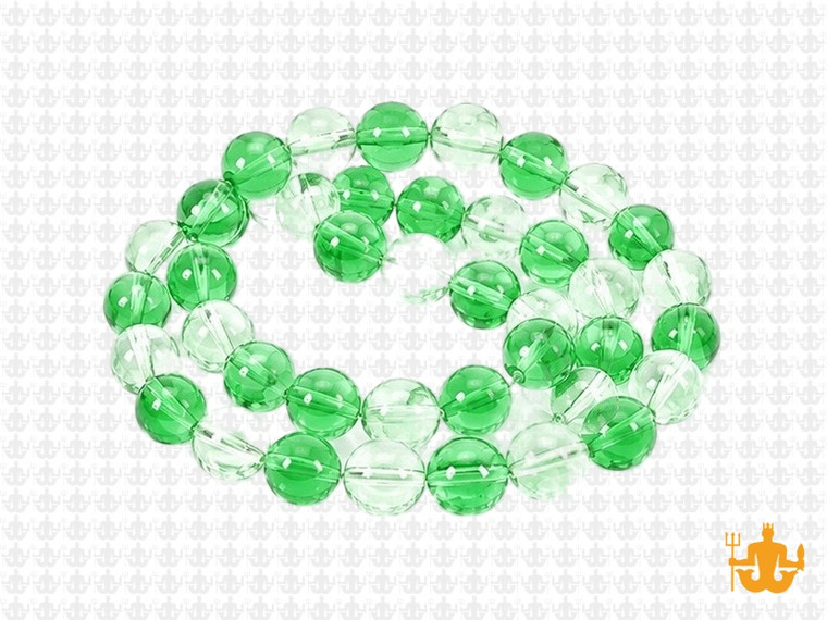 8mm Dark & Light Green Quartz Round Beads 15.5" synthetic [8x28]