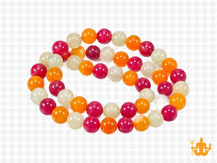 8mm Mix Jade Round Beads 15.5" dyed [8x40]