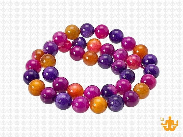 8mm Mix Jade Round Beads 15.5" dyed [8x41]