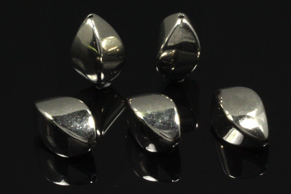 9x16mm Silver Plated Plastic Twisted Beads About 20 pcs [y519f]