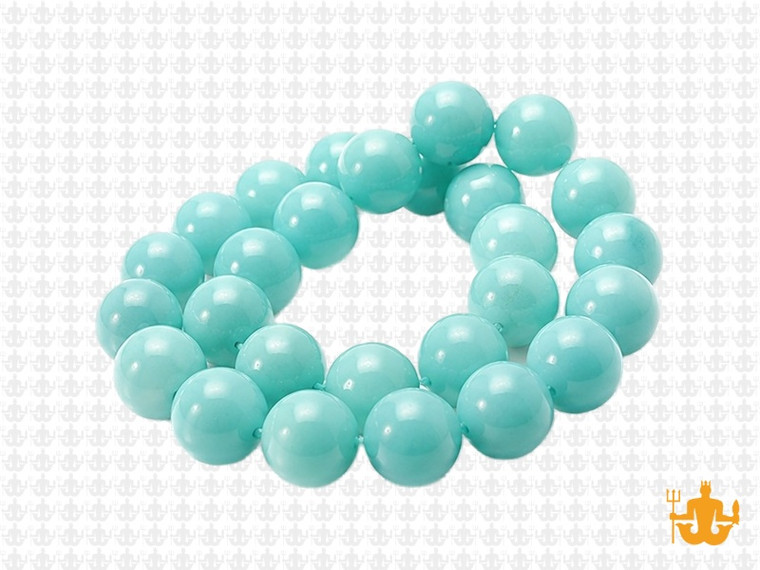 10mm Amazonite Round Beads 15.5" dyed [10d51]