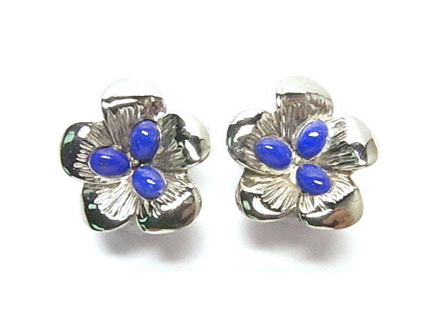 925 Sterling Silver 22mm A Grade Lapis Lazuli Post Earring [e1953]