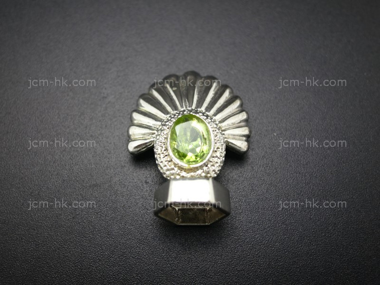 18x25mm Peridot Jasper 925 Sterling Silver Pendant [e3241]