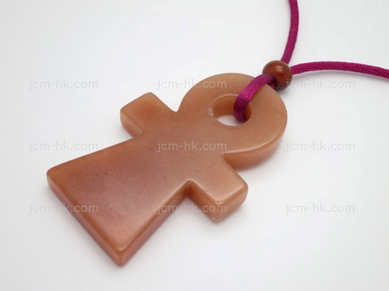 35x55mm Red Avetnurine Cross Pendant [e3179]